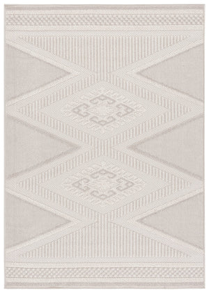 Safavieh Global Runner Rug - Elegant Geometric & Botanical Design, Durable & Soft For Indoor/Outdoor Use Grey ,Ivory Polypropylene Pile Glb600f-5