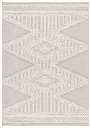 Safavieh Global Elegant Area Rug With Geometric Design - Durable, Stylish, Perfect For Indoor & Outdoor Use Grey ,Ivory Polypropylene Pile Glb600f-7sq