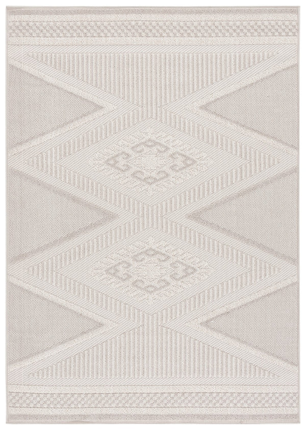 Safavieh Global Elegant Area Rug With Geometric Design - Durable, Stylish, Perfect For Indoor & Outdoor Use Grey ,Ivory Polypropylene Pile Glb600f-7sq