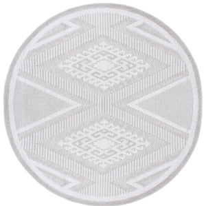 Safavieh Global Elegant Area Rug With Geometric Design - Durable, Stylish, Perfect For Indoor & Outdoor Use Grey ,Ivory Polypropylene Pile Glb600f-7sq