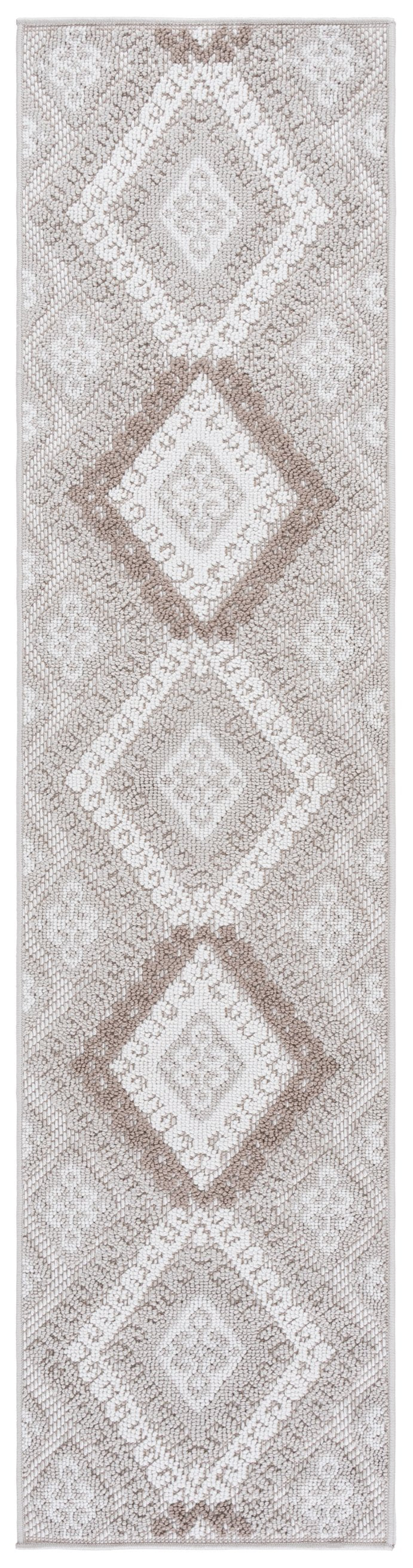 Safavieh Global Runner Rug - Timeless Grey & Ivory Design, Durable Power-loomed Fabric For Elegant Spaces Grey ,Ivory Taupe Polypropylene Pile Glb610f-28