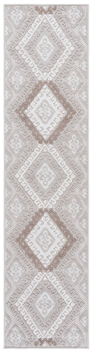 Safavieh Global Runner Rug - Timeless Grey & Ivory Design, Durable Power-loomed Fabric For Elegant Spaces Grey ,Ivory Taupe Polypropylene Pile Glb610f-28