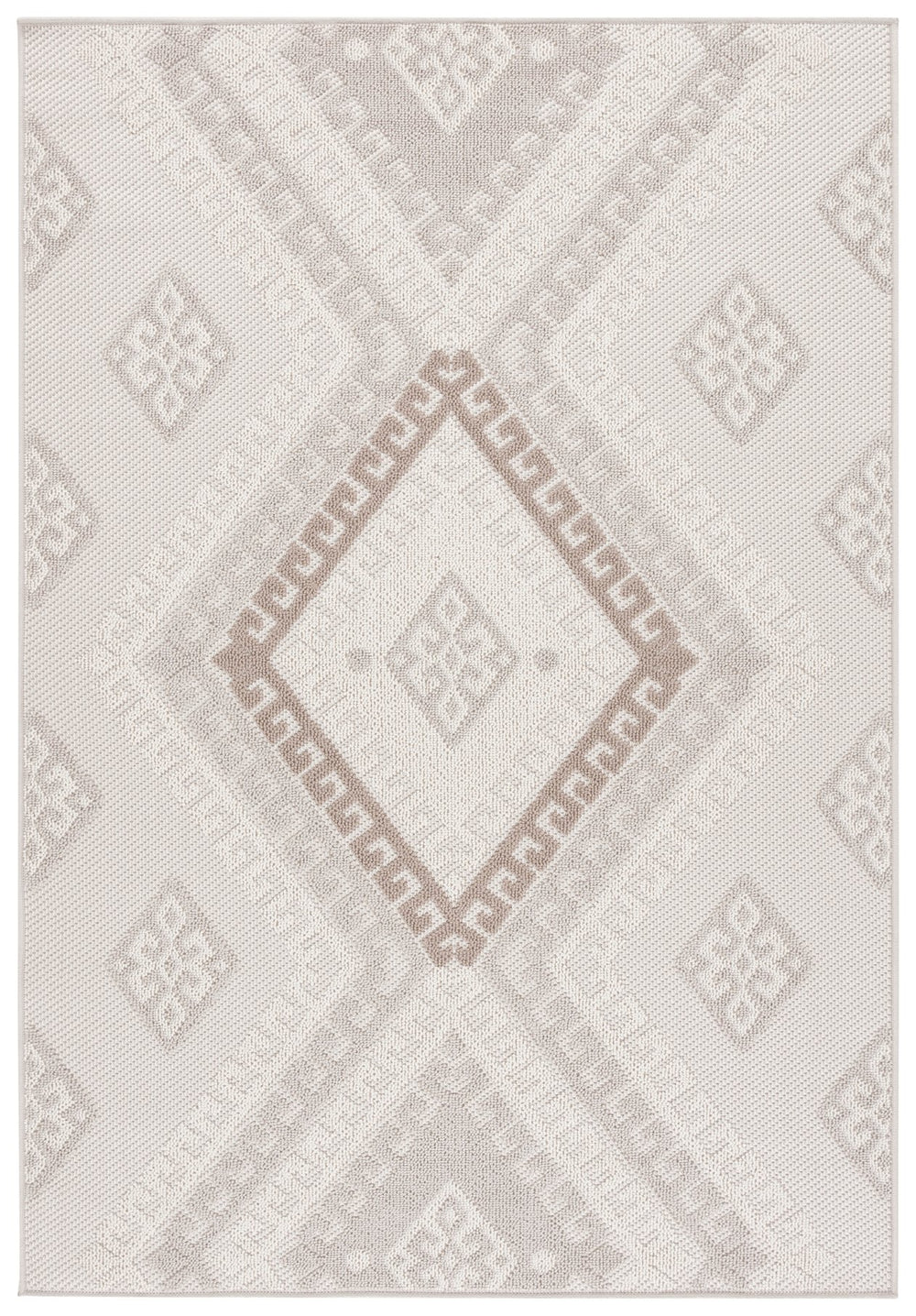 Safavieh Global Runner Rug - Timeless Grey & Ivory Design, Durable Power-loomed Fabric For Elegant Spaces Grey ,Ivory Taupe Polypropylene Pile Glb610f-28