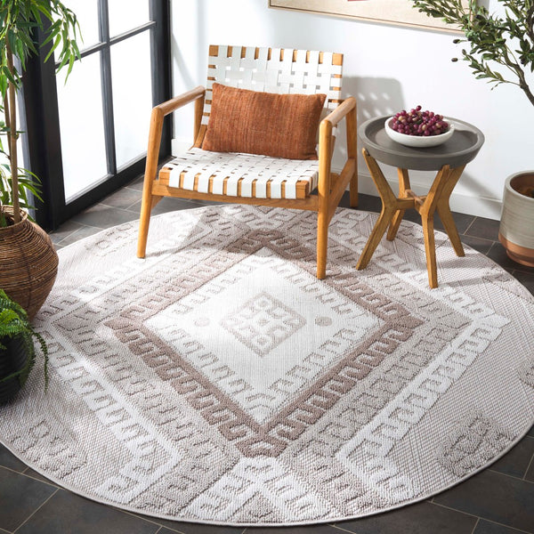 Safavieh Global Elegant Area Rug - Durable Power-loomed Design With Plush Comfort For Indoor & Outdoor Spaces Grey ,Ivory Taupe Polypropylene Pile Glb610f-4