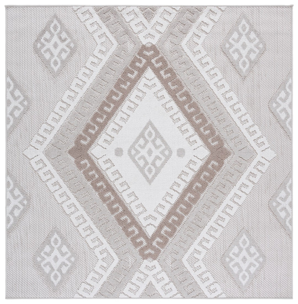 Safavieh Global Elegant Area Rug - Durable Power-loomed Design With Plush Comfort For Indoor & Outdoor Spaces Grey ,Ivory Taupe Polypropylene Pile Glb610f-4