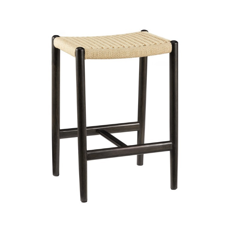 Greenington Leif Solid Bamboo Backless Counter Stool with Woven Cord Seat for Kitchen Islands GLE001CSB