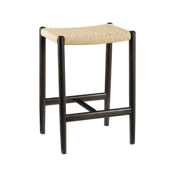Greenington Leif Solid Bamboo Backless Counter Stool with Woven Cord Seat for Kitchen Islands GLE001CSB