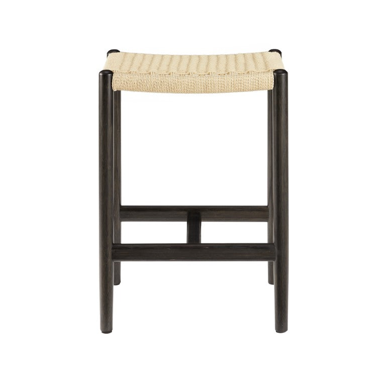 Greenington Leif Solid Bamboo Backless Counter Stool with Woven Cord Seat for Kitchen Islands GLE001CSB