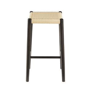 Greenington Leif Solid Bamboo Backless Counter Stool with Woven Cord Seat for Kitchen Islands GLE001CSB