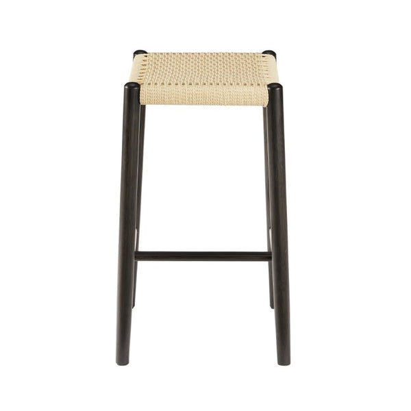 Greenington Leif Solid Bamboo Backless Counter Stool with Woven Cord Seat for Kitchen Islands GLE001CSB