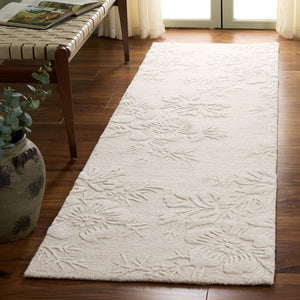 Safavieh Glamour Hand-tufted Runner Rug - Luxurious Floral Design, Cozy Texture, Perfect For Hallways & More Ivory 65% Wool,20% Cotton,15% Viscose Glm151a-28