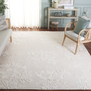 Safavieh Glamour Hand-tufted Runner Rug - Luxurious Floral Design, Cozy Texture, Perfect For Hallways & More Ivory 65% Wool,20% Cotton,15% Viscose Glm151a-8