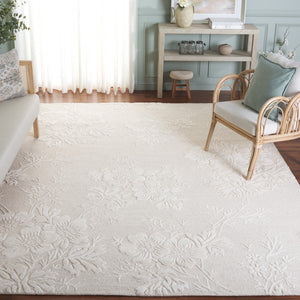 Safavieh Glamour Ivory Floral Area Rug - Hand-tufted Elegance For Timeless Home Decor And Comfort Ivory 65% Wool,20% Cotton,15% Viscose Glm151a-4