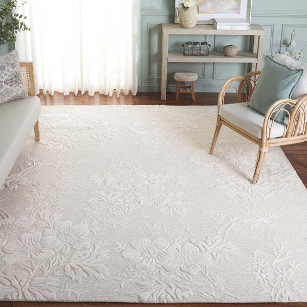 Safavieh Glamour Ivory Floral Area Rug - Hand-tufted Elegance For Timeless Home Decor And Comfort Ivory 65% Wool,20% Cotton,15% Viscose Glm151a-4
