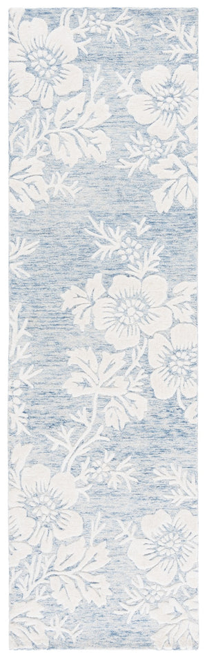 Safavieh Glamour Ivory Floral Area Rug - Hand-tufted Elegance For Timeless Home Decor And Comfort Blue ,Ivory 65% Wool,20% Cotton,15% Viscose Glm151m-3