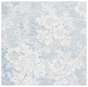 Safavieh Glamour Ivory Floral Area Rug - Hand-tufted Elegance For Timeless Home Decor And Comfort Blue ,Ivory 65% Wool,20% Cotton,15% Viscose Glm151m-3