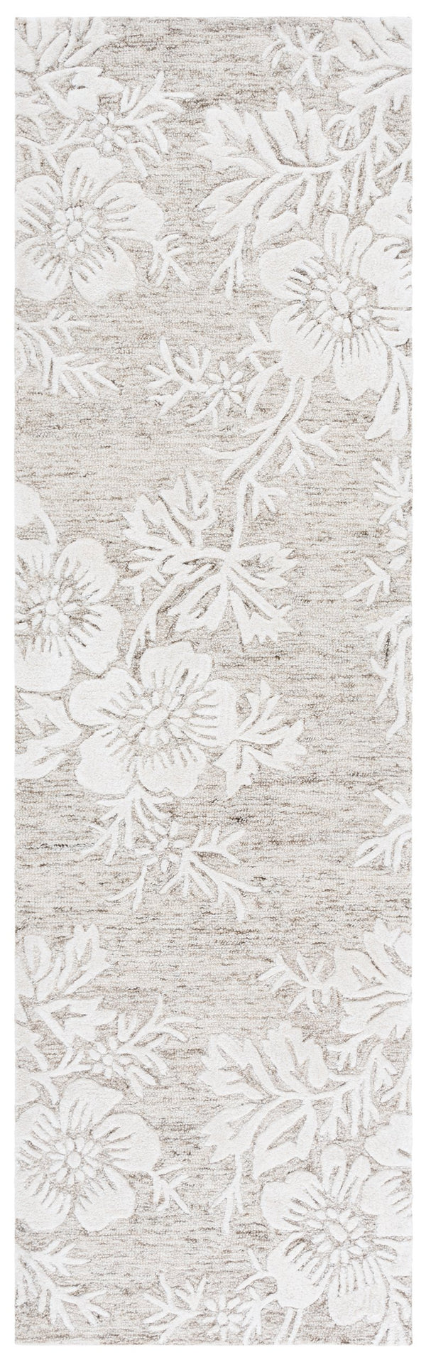 Safavieh Glamour Hand-tufted Runner Rug - Luxurious Floral Design, Cozy Texture, Perfect For Hallways & More Brown ,Ivory 65% Wool,20% Cotton,15% Viscose Glm151t-28