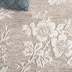 Safavieh Glamour Hand-tufted Runner Rug - Luxurious Floral Design, Cozy Texture, Perfect For Hallways & More Brown ,Ivory 65% Wool,20% Cotton,15% Viscose Glm151t-5