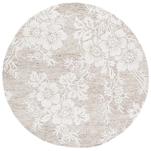 Safavieh Glamour Hand-tufted Runner Rug - Luxurious Floral Design, Cozy Texture, Perfect For Hallways & More Brown ,Ivory 65% Wool,20% Cotton,15% Viscose Glm151t-6r