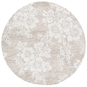 Safavieh Glamour Ivory Floral Area Rug - Hand-tufted Elegance For Timeless Home Decor And Comfort Brown ,Ivory 65% Wool,20% Cotton,15% Viscose Glm151t-9