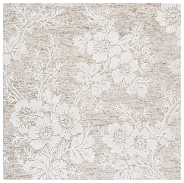 Safavieh Glamour Hand-tufted Runner Rug - Luxurious Floral Design, Cozy Texture, Perfect For Hallways & More Brown ,Ivory 65% Wool,20% Cotton,15% Viscose Glm151t-6sq
