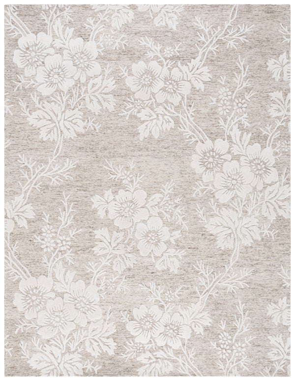 Safavieh Glamour Hand-tufted Runner Rug - Luxurious Floral Design, Cozy Texture, Perfect For Hallways & More Brown ,Ivory 65% Wool,20% Cotton,15% Viscose Glm151t-8