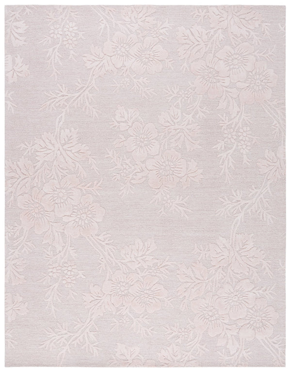 Safavieh Glamour Hand-Tufted Light Pink Area Rug — Country Floral Charm, Wool-Cotton-Viscose Blend Elegance 6'-0" x 6'-0" GLM151U-6SQ