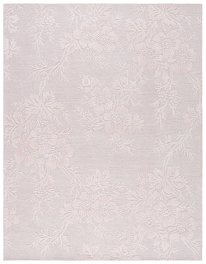 Safavieh Glamour Hand-Tufted Light Pink Floral Rug — Vintage-Inspired Wool Blend, Low-Pile Plush Touch For Rooms 6'-0" x 9'-0" GLM151U-6