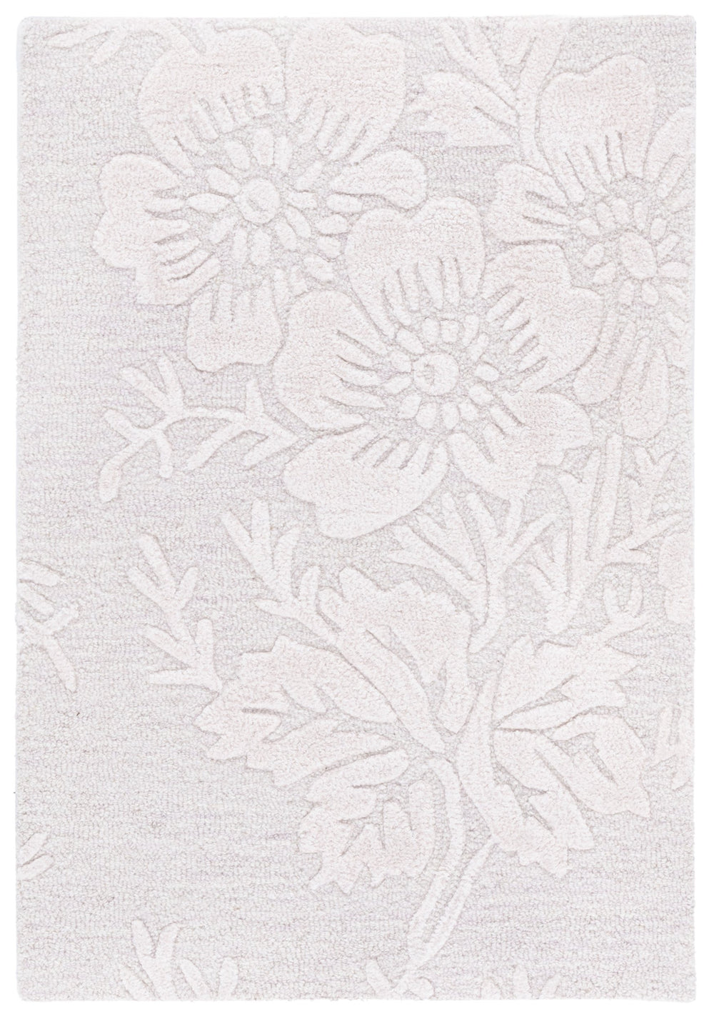 Safavieh Glamour Hand-Tufted Light Pink Floral Rug — Vintage-Inspired Wool Blend, Low-Pile Plush Touch For Rooms 6'-0" x 9'-0" GLM151U-6