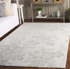 Safavieh Glamour Hand-tufted Runner Rug - Luxurious Floral Design, Cozy Texture, Perfect For Hallways & More Light Green 65% Wool,20% Cotton,15% Viscose Glm151x-5