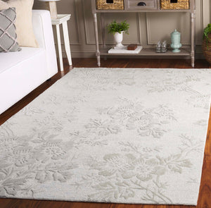 Safavieh Glamour Ivory Floral Area Rug - Hand-tufted Elegance For Timeless Home Decor And Comfort Light Green 65% Wool,20% Cotton,15% Viscose Glm151x-6