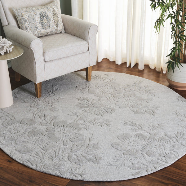 Safavieh Glamour Hand-tufted Runner Rug - Luxurious Floral Design, Cozy Texture, Perfect For Hallways & More Light Green 65% Wool,20% Cotton,15% Viscose Glm151x-6r