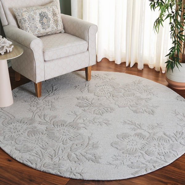 Safavieh Glamour Ivory Floral Area Rug - Hand-tufted Elegance For Timeless Home Decor And Comfort Light Green 65% Wool,20% Cotton,15% Viscose Glm151x-6