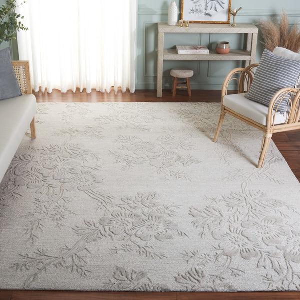 Safavieh Glamour Ivory Floral Area Rug - Hand-tufted Elegance For Timeless Home Decor And Comfort Light Green 65% Wool,20% Cotton,15% Viscose Glm151x-6