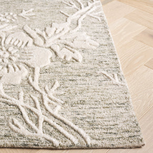 Safavieh Glamour Hand-tufted Runner Rug - Luxurious Floral Design, Cozy Texture, Perfect For Hallways & More Green ,Ivory 65% Wool,20% Cotton,15% Viscose Glm151y-5