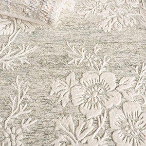 Safavieh Glamour Hand-tufted Runner Rug - Luxurious Floral Design, Cozy Texture, Perfect For Hallways & More Green ,Ivory 65% Wool,20% Cotton,15% Viscose Glm151y-5