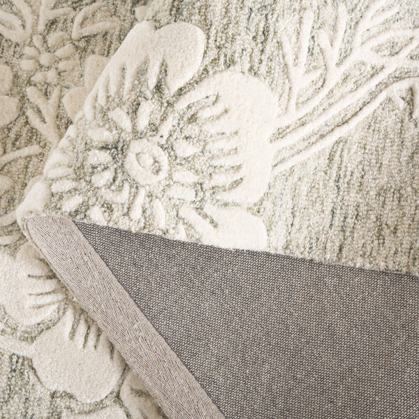 Safavieh Glamour Hand-tufted Runner Rug - Luxurious Floral Design, Cozy Texture, Perfect For Hallways & More Green ,Ivory 65% Wool,20% Cotton,15% Viscose Glm151y-5