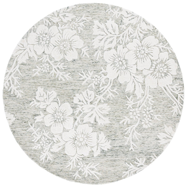 Safavieh Glamour Hand-tufted Runner Rug - Luxurious Floral Design, Cozy Texture, Perfect For Hallways & More Green ,Ivory 65% Wool,20% Cotton,15% Viscose Glm151y-6r