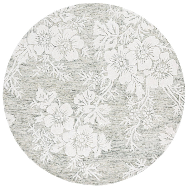 Safavieh Glamour Ivory Floral Area Rug - Hand-tufted Elegance For Timeless Home Decor And Comfort Green ,Ivory 65% Wool,20% Cotton,15% Viscose Glm151y-4