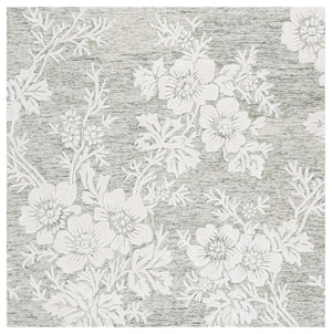 Safavieh Glamour Hand-tufted Runner Rug - Luxurious Floral Design, Cozy Texture, Perfect For Hallways & More Green ,Ivory 65% Wool,20% Cotton,15% Viscose Glm151y-6sq