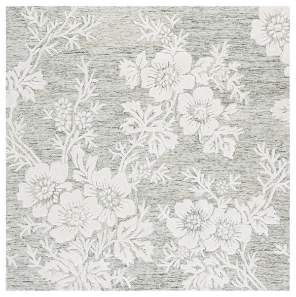 Safavieh Glamour Ivory Floral Area Rug - Hand-tufted Elegance For Timeless Home Decor And Comfort Green ,Ivory 65% Wool,20% Cotton,15% Viscose Glm151y-4