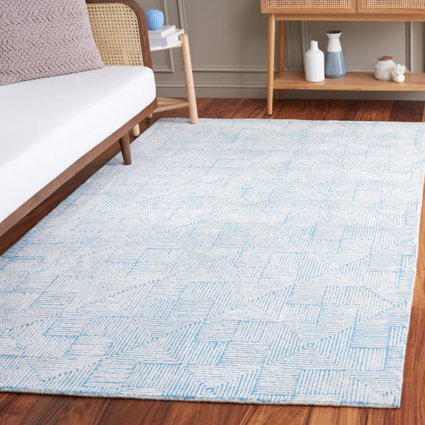 Safavieh Glamour 401 GLM401 Hand Tufted  Rug Ivory / Turquoise GLM401K-8