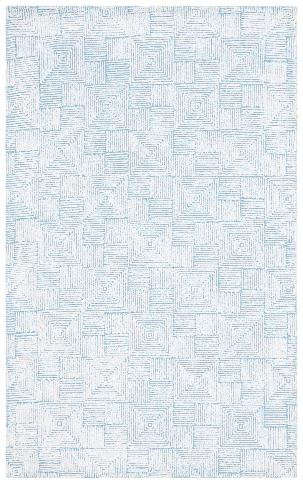 Safavieh Glamour 401 GLM401 Hand Tufted  Rug Ivory / Turquoise GLM401K-8