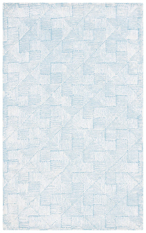 Safavieh Glamour 401 GLM401 Hand Tufted  Rug Ivory / Turquoise GLM401K-8