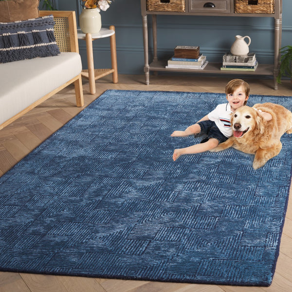 Safavieh Glamour 401 GLM401 Hand Tufted  Rug Navy GLM401N-8