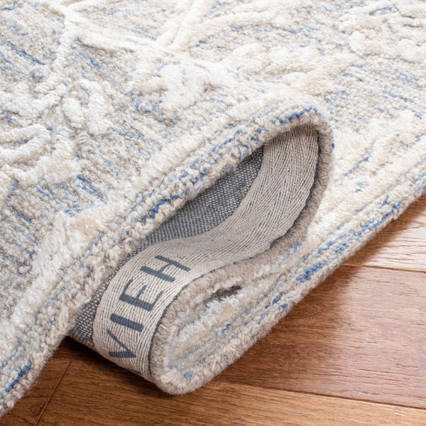 Safavieh Glamour Hand-tufted Area Rug: Exquisite Floral Motif In Luxurious Viscose And Wool Blend For Home Elegance Blue ,Ivory 75% Viscose,25% Wool Glm551m-810