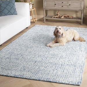 Safavieh Glamour Hand-tufted Area Rug – Chic Contemporary Design For Stylish Living Space Upgrade Blue ,Ivory 45% Viscose 40% Wool 15% Cotton With Latex Glm601m-4