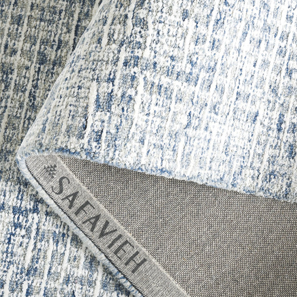 Safavieh Glamour Hand Tufted Area Rug - Luxurious Modern Design With Plush Comfort For Your Living Space Blue ,Ivory 45% Viscose 40% Wool 15% Cotton With Latex Glm601m-5