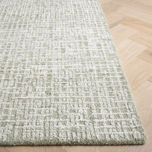 Safavieh Glamour Hand Tufted Area Rug - Luxurious Modern Design With Plush Comfort For Your Living Space Sage ,Ivory 45% Viscose 40% Wool 15% Cotton With Latex Glm601w-5