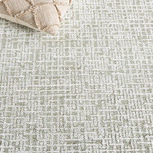 Safavieh Glamour Hand Tufted Area Rug - Luxurious Modern Design With Plush Comfort For Your Living Space Sage ,Ivory 45% Viscose 40% Wool 15% Cotton With Latex Glm601w-5